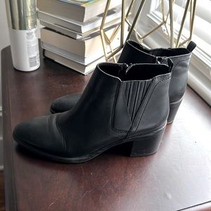 Franco Sarto Black Leather Booties